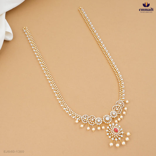 ASHIN Elegant Long Necklace with CZ