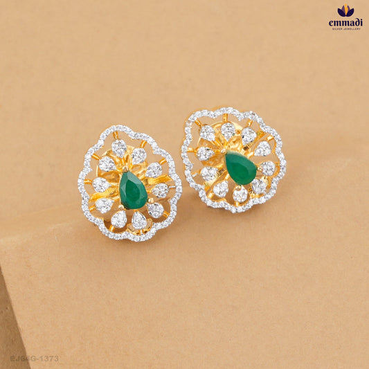 ASIJA Premium Green CZ Studs
