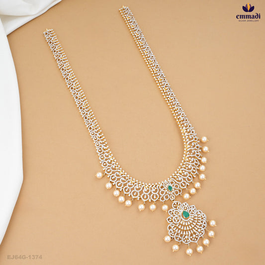 ASLESHA Exquisite Green Long Necklace