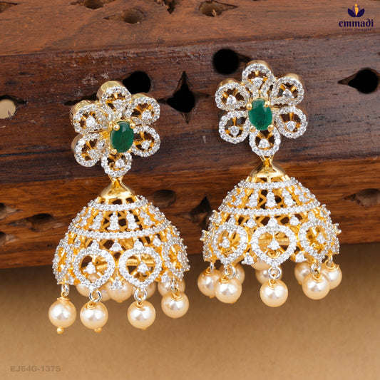 ASMITA Premium Green CZ Silver Jewellery