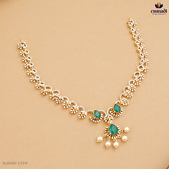 Aswathi Exquisite Green CZ Necklace