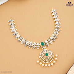 AUSHI Premium Green CZ Necklace Elegance