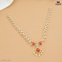AYUSHEA Premium CZ Orange Necklace