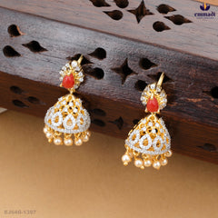 AYUSHEE Premium CZ Orange Buttalu Jewellery