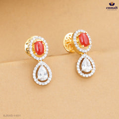 AYUSHMATEY Premium CZ Orange Hangings Collection