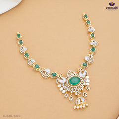 Baidehi Premium CZ Green Necklace