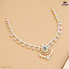 BAIRAVI Exquisite Green Premium CZ Necklace