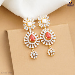Baishakhi Premium CZ Red Hangings