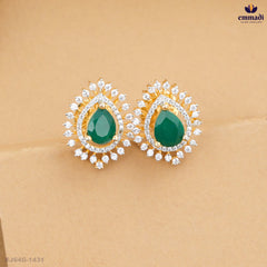 BALAKOWSALA Exquisite Green CZ Studs
