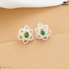 BALAMEERA Exquisite Green CZ Studs Collection