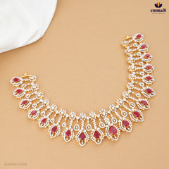 BALANANTHINI Elegant Red CZ Necklace