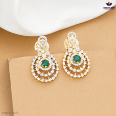 Banumathi Exquisite Green CZ Hangings