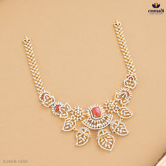 BANUMATHY Exquisite Red CZ Necklace