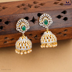 BARNALI: Exquisite Green CZ Silver Jewellery