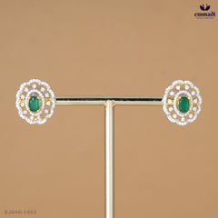 Basantie Exquisite Green Premium CZ Studs