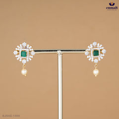 BAVANYA Stunning Green CZ Studs Collection
