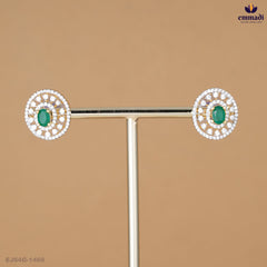 BAVYA Elegant Green Premium CZ Studs