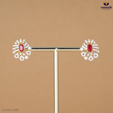 Bhanumati Premium CZ Red Studs