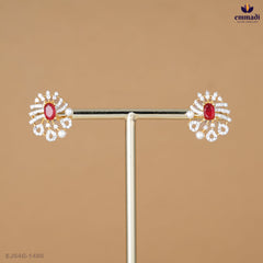 Bhanumati Premium CZ Red Studs