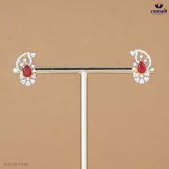 Bhavitha Premium Red CZ Silver Studs