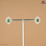 BHOOMI Elegant Green CZ Studs