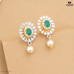 BINI Exquisite Green CZ Studs