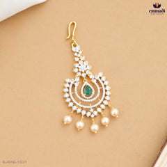 CHADANA Elegant Green CZ Silver Jewellery