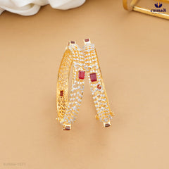 CHAETRAH Premium Red CZ Bangles Collection