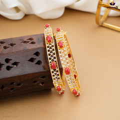CHAHAK Exquisite Red Premium CZ Bangles