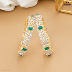 CHAINA Premium CZ Green Bangles