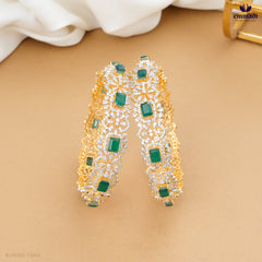 Chaitalee Premium Green CZ Bangles