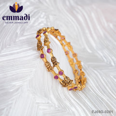 Ashta Lakshmi Nakshi Red Bangles