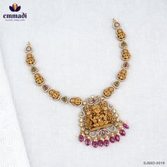 Pranjal’s Exquisite Multi-Colored CZ Nakshi Necklace