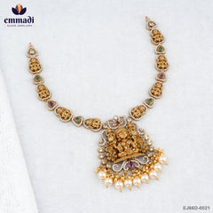 RAJANI Elegant Multi-Colored CZ Nakshi Necklace