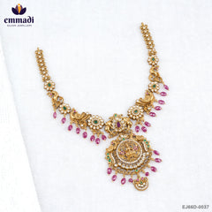 ARUNI Exquisite Multi-Colored Nakshi Necklace
