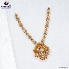 DHARITRI Elegant Multi-Coloured CZ Nakshi Necklace