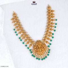 Kalindi Elegance - Nakshi Gold Necklace