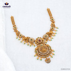 AADAL AZHAGI Exquisite Multi-Color Nakshi Necklace
