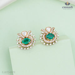 Lillian's Victorian Green Studs Jewelry