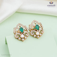 Opal Elegance: Victorian Green Studs