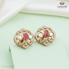Ritu's Radiant Victorian Red Studs