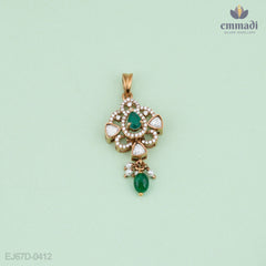 Tharini Elegant Victorian Pendant and Harini Hanging Earrings