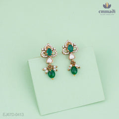 Harini Victorian Green Hanging Earrings