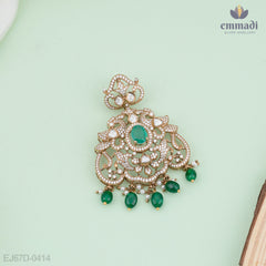 Rukmini's Exquisite Green Victorian Pendant