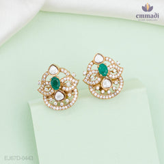 Ishwar Exquisite Green Victorian Studs