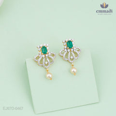 Abhirupa Premium CZ Green Studs