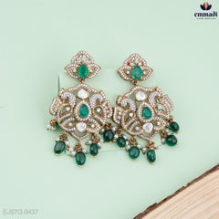 Hiral Elegant Green Victorian Long Necklace