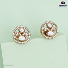 Kajal Exquisite Victorian White Studs