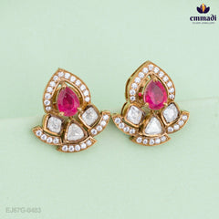 Website Title: Niharika Pink Victorian Studs Jewelry