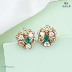 Suhana Elegant Green Victorian Studs